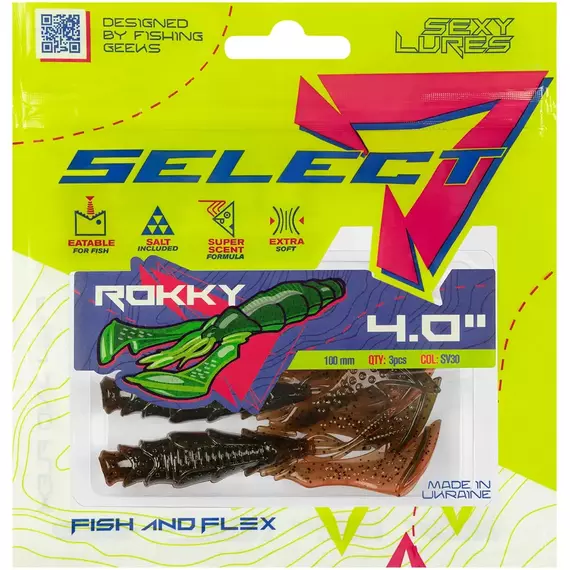 Силікон Select Rokky 4" SV30 (3 шт / уп), Расцветка силикона: SV30, фото , изображение 2
